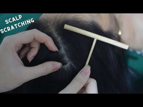ASMR Scalp Scratching Tingles, Scalp Massage, Hair Parting, Combing For Relieve Stress, Anxiety