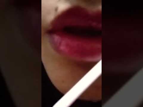 Asmr mouthsounds while applying lipgloss ✨️ full video on YouTube