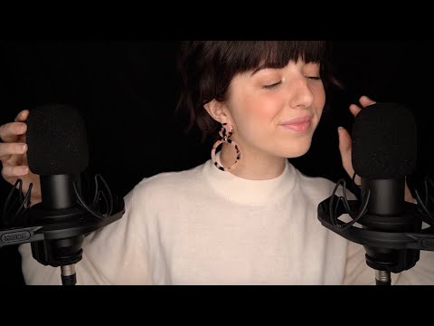 ASMR Binaural Inaudible Whispers (Face Touching/Ear to Ear)