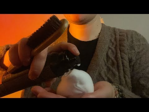 ASMR doing your hair ⋆.˚✮🧝🏼‍♀️✮˚.⋆ brushing, curling & styling foam sounds - no talking 