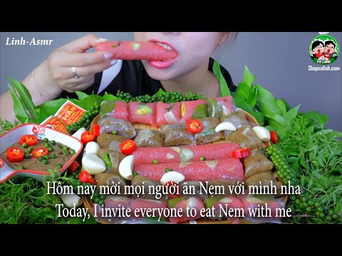 ASMR ĂN NEM - EATING VIETNAMESE NEM EATING SOUNDS | LINH-ASMR