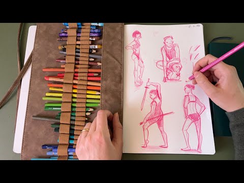 ASMR Drawing in my sketchbook ✏️🧡