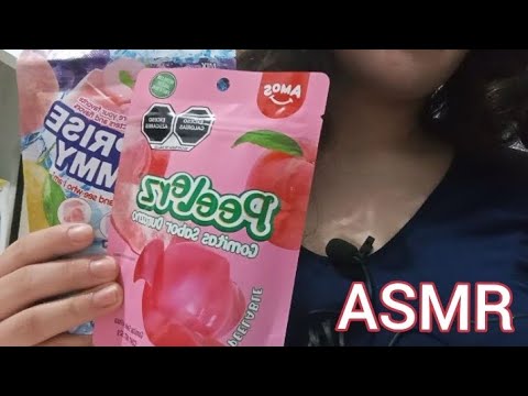ASMR ~ PROBANDO GOMITAS PELABLES  🍑#Peelers