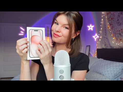 ASMR unboxing iphone & tapping sounds *satisfying*