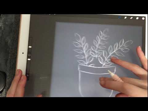 ASMR - Let's paint in Procreate - iPad Writing Sounds - Whispering - Pencil Sounds