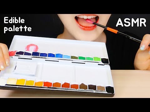 ASMR EDIBLE PALETTE ASMR EDIBLE WATERCOLORS ASMR EDIBLE PAINTS 🎨 EDIBLE PRANK ASMR