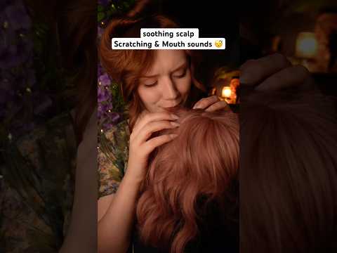 ASMR hair playing scalp scratching Mouth sounds 😴