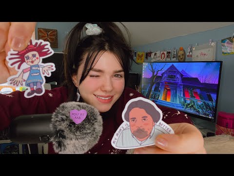 Matilda Stickers & Goosebumps Earrings 💕 ASMR Sleepy Tingles 💕