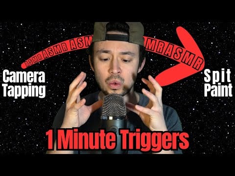 🔴 1 Minute ASMR Triggers | CAMERA TAPPING 👉 Spit Painting | Fast & Unpredictable ASMR