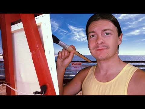 [ASMR] Soft Spoken Painter Paints Your Portrait at The Beach | Role Play | Visual ASMR Triggers