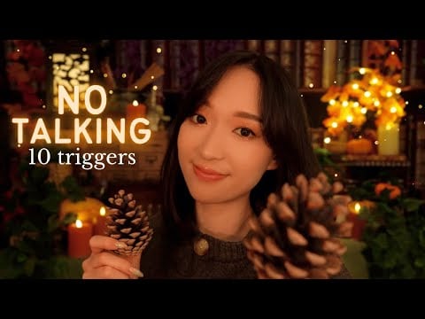 ASMR 🕯️ 10 triggers | Moment de calme, dans une ambiance d’automne (NO TALKING) 🍁