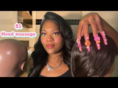 ASMR $1 Indian Head Massage in the School Bathroom | Fast Scalp & Nape Scratching