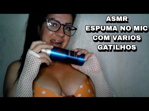 Asmr-espuma no mic com varios gatilhos #asmr #rumo1k #arrepios