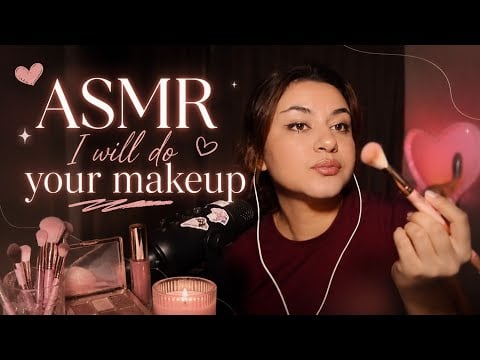 ASMR will do your makeup and relaxing mouth sounds for sleep #asmr 