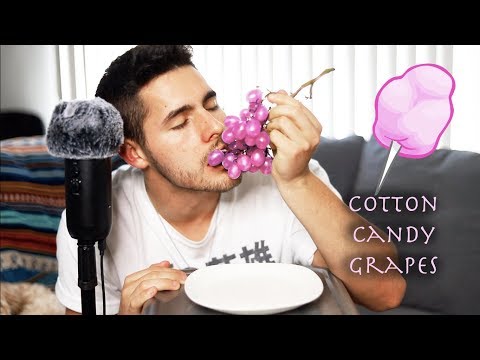 ASMR Cotton Candy Grape Mukbang (Intense Crunchy Eating Sounds & Breathing)