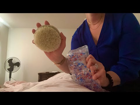 ASMR Massage Role Play & Scalp Massage (skin, brushing, massage, hair sounds)