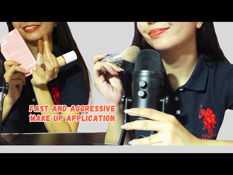 ASMR FAST AND AGGRESSIVE MAKE UP (Speedy application) ⚡️⚡️⚡️