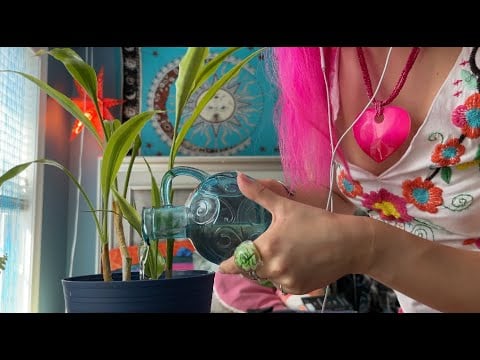 ASMR Pov you're a plant and I’m taking care of you