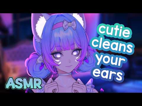 ASMR💗Ear Cleaning with Cotton Tips, Fluffy Ear Picks and Makeup Brushes