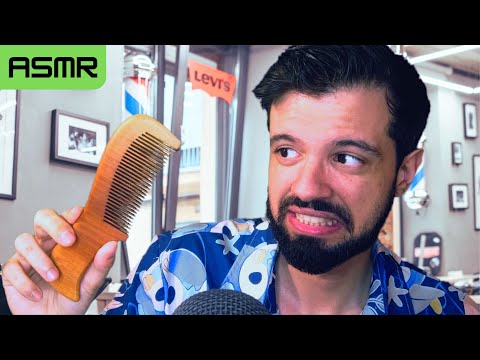 Corte de pelo por un NOVATO 🤭 | ASMR Roleplay la barberia, hey joe barba