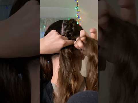 ASMR Hair Braiding Sounds 👧 No Talking #Shorts
