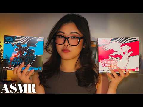 ASMR 💕 White Flare ETB & Pokémon Card Opening! 💫 Whispered Card Opening For Sleep 💤 (BLACK & WHITE)