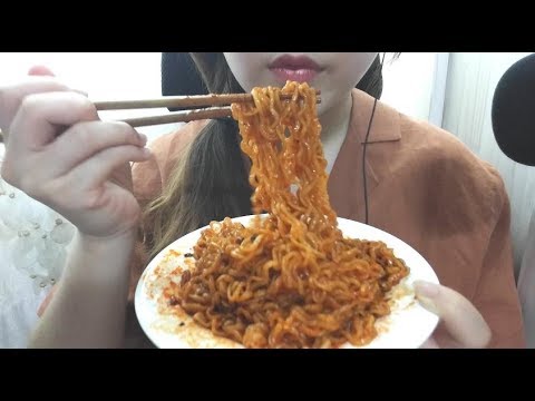 치즈불닭볶음면 Cheese Fire Noodle ASMR 이팅사운드 노토킹 면먹방 Eating Sounds No talking Cheesy Spicy Ramen Mukbang