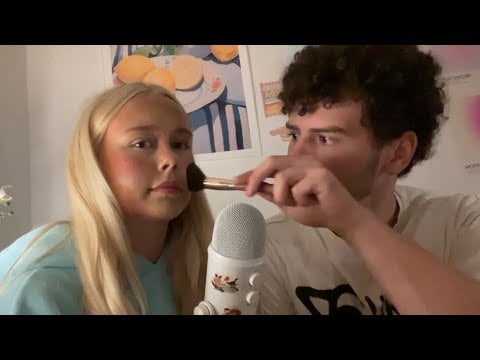 asmr my boyfriend tries to do my makeup 💝 (for the first time) 