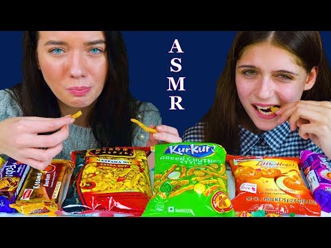 ASMR TRYING INDIAN SNACKS (CHOCOLATES, COOKIES, CANDY)먹방 | LiLiBu ASMR