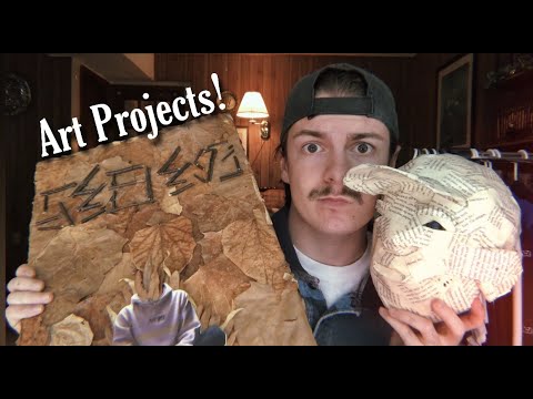 [ASMR] Art Projects Show & Tell | Canvases and Sculptures