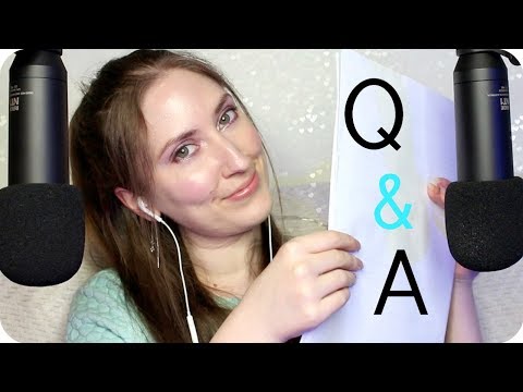 ASMR Pure Whispering, Close Up Ear to Ear Q&A 💙 Name, Triggers, ASMRtists, Makeup etc.✨ Relaxation