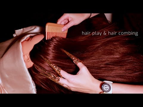ASMR Hair Play & Combing with Golden Claws to Put You to Sleep Fast | No Talking, Music to No Music