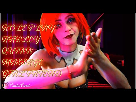 ASMR ROLE PLAY HARLEY QUINN  MASSAGE ENGLISH