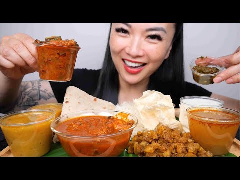 SOUTH INDIAN THALI (ASMR EATING SOUNDS) LIGHT WHISPERS | SAS-ASMR