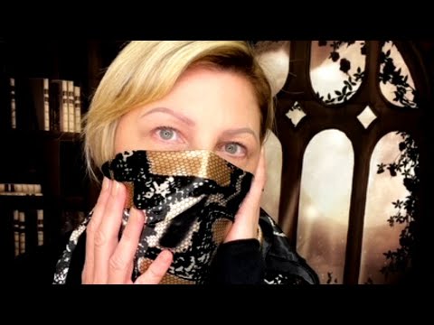 ASMR | Scarf Masking with Muffled and Inaudible Whispering with Hand Movements [Request] 🌸