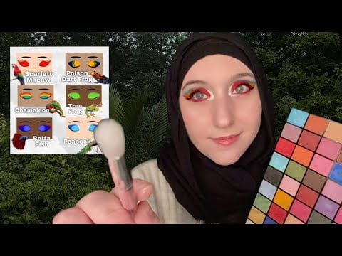 ASMR Doing Your Exotic Animal Makeup 🦜