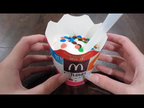 ASMR Eating Icecream - Tapping, Stirring, Scooping, Slurping Sounds