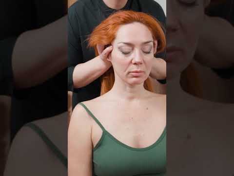 head asmr massage for redhaired girl #shorts #headmassage #asmr