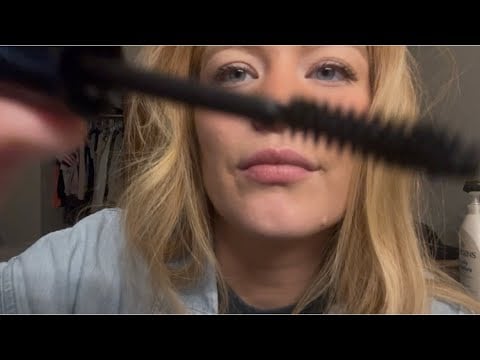 ASMR: doing your makeup at a sleepover ROLEPLAY | whispering lofi asmr 