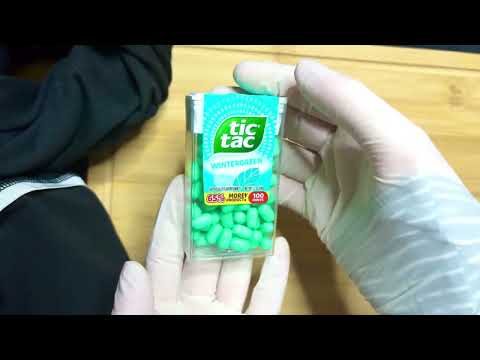 Fixed Audio | ASMR items from grocery store trip ! (no talking) tapping + hand/glove sounds