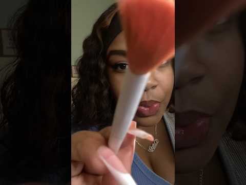 brushing your face to help you sleep #shortscreator #asmr #shorts #brushingasmr