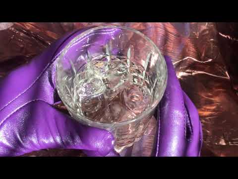 LEATHER GLOVES 🖐️💜 ✨  TINKLING ICE CUBES✨  [[ASMR]]