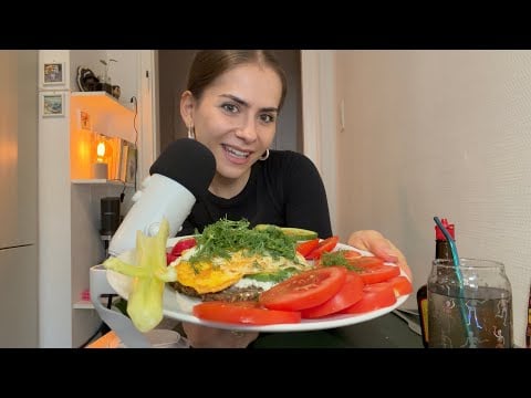 ASMR Mein Lieblingsfrühstück 🍳 (+ mini Mukbang) 
