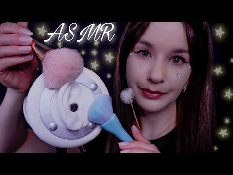 ASMR МУРАШЕЧНАЯ Чистка Ушей Кисточки TINGLING Cleaning your ears with brushes 