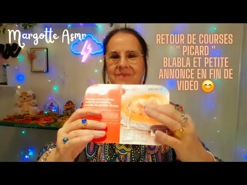 Asmr français,  Retour de courses " Picard " Blabla et petite annonce en fin de vidéo 😊
