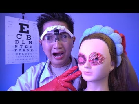 ASMR Roleplay Doctor (Clean Your Eyes and Testing)