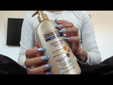 ASMR Tapping & Scratching on Skincare Products