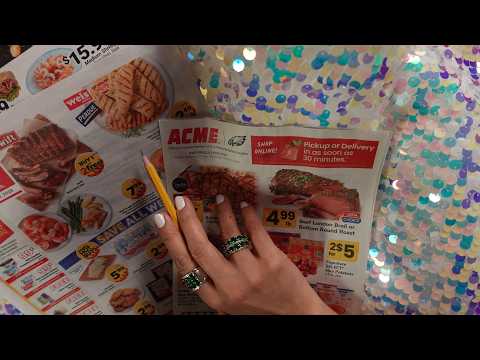 ASMR Folheto de Mercado EUA  e Receitinha Facil #VozSuave
