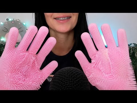 PINK GLOVES ASMR 🩷 | Tingly Microphone Sounds