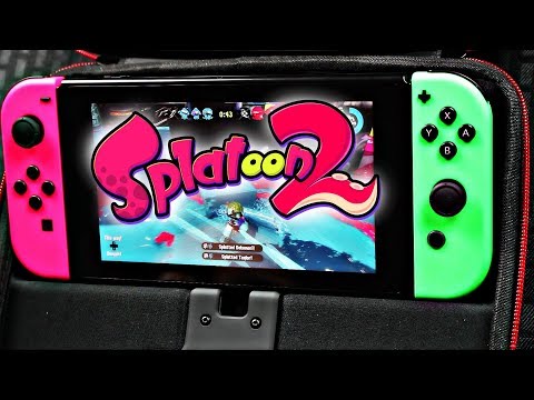 ASMR| Splatoon 2 Gameplay & Unboxing NS Magnetic Charging Battery Carry Case